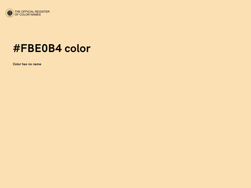 #FBE0B4 color image