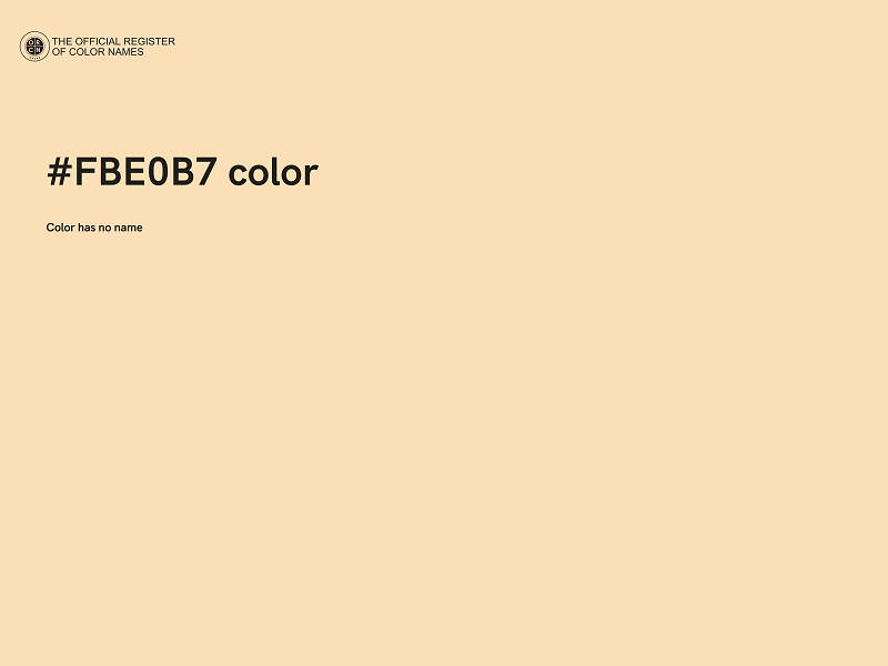 #FBE0B7 color image