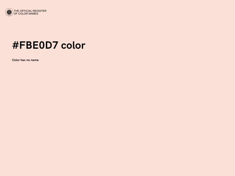 #FBE0D7 color image