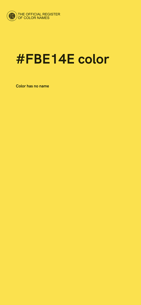 #FBE14E color image