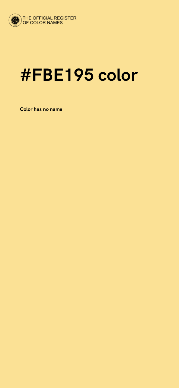 #FBE195 color image