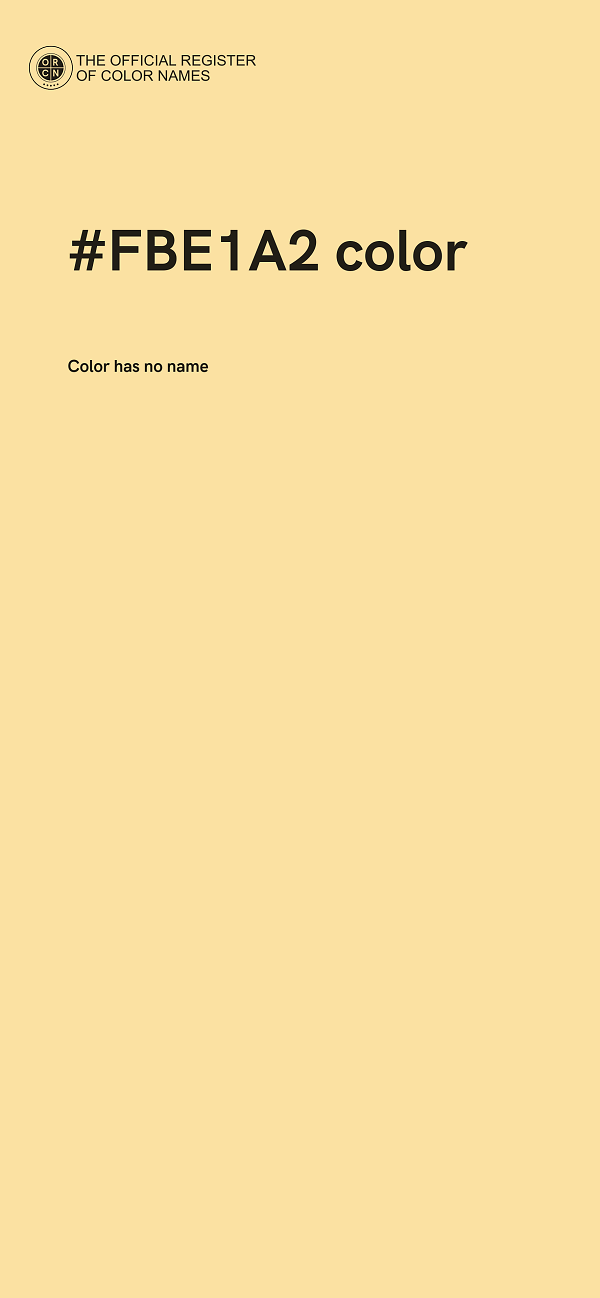 #FBE1A2 color image