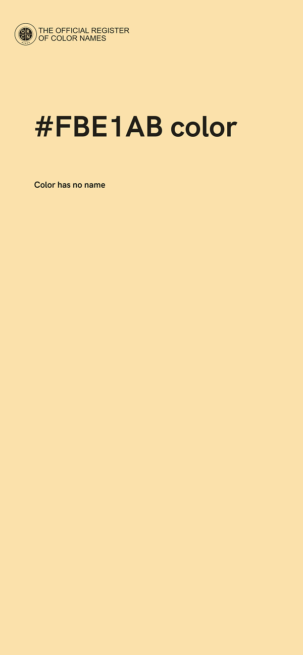 #FBE1AB color image