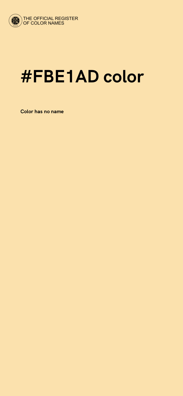 #FBE1AD color image