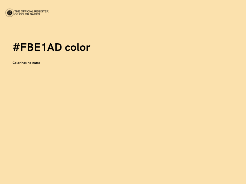 #FBE1AD color image