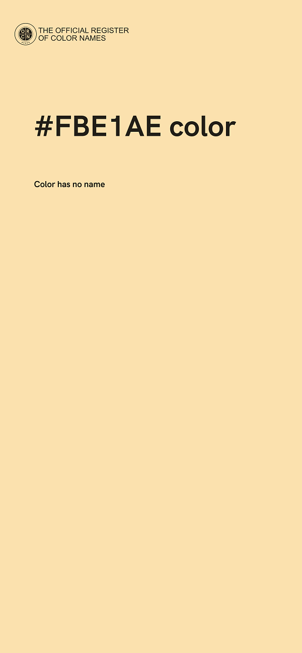#FBE1AE color image