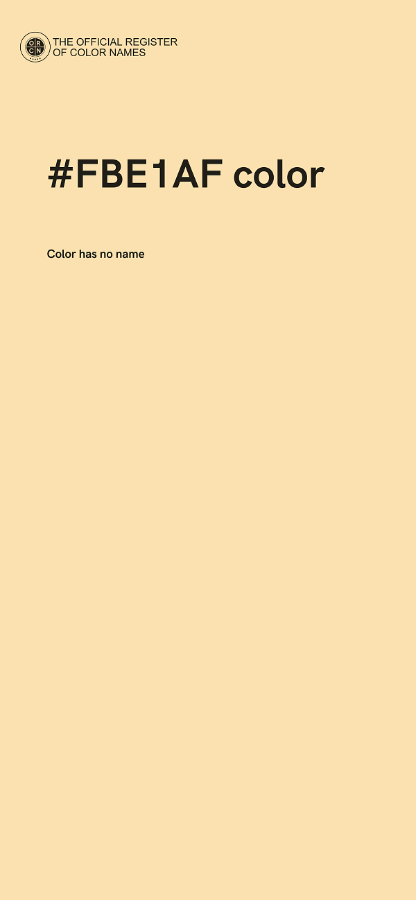 #FBE1AF color image