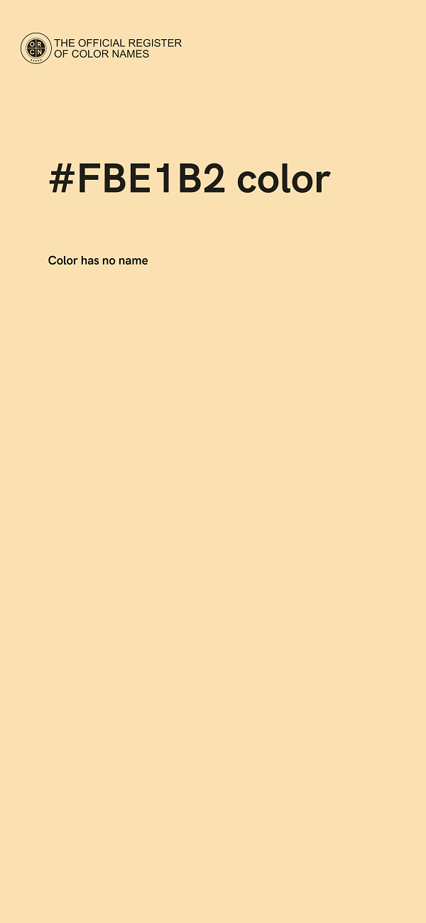 #FBE1B2 color image