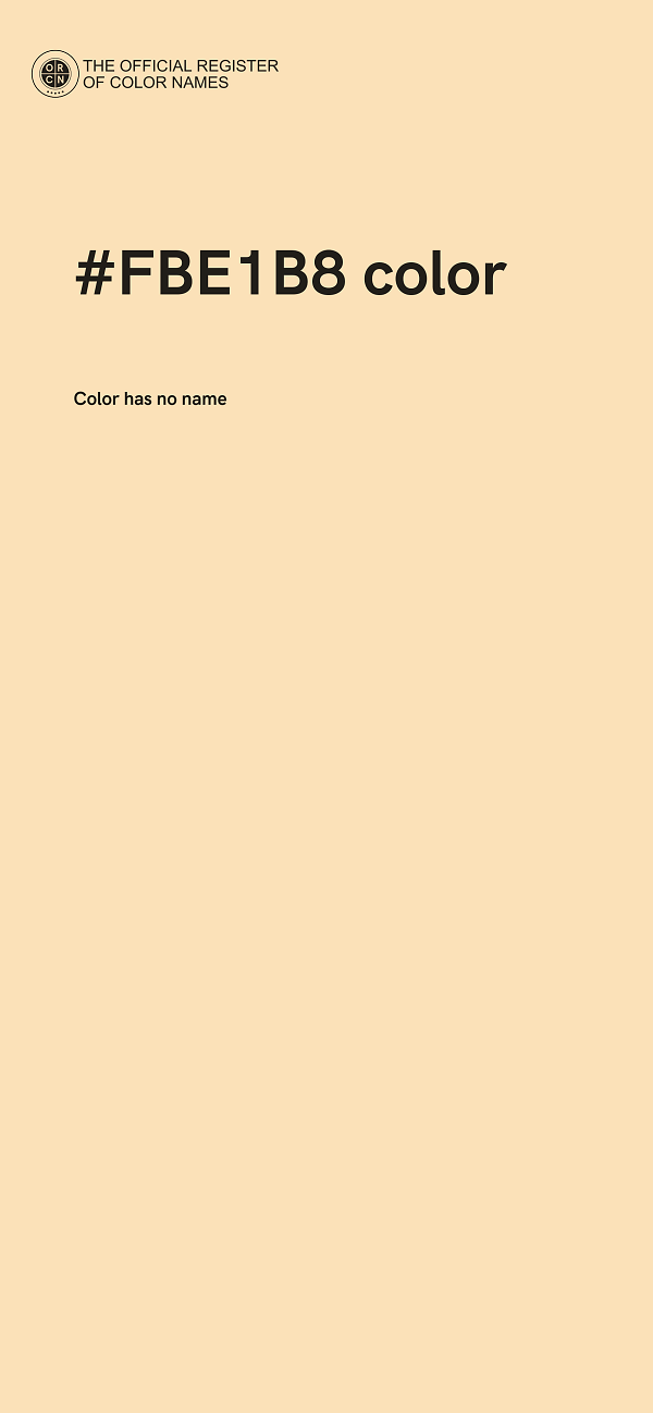 #FBE1B8 color image