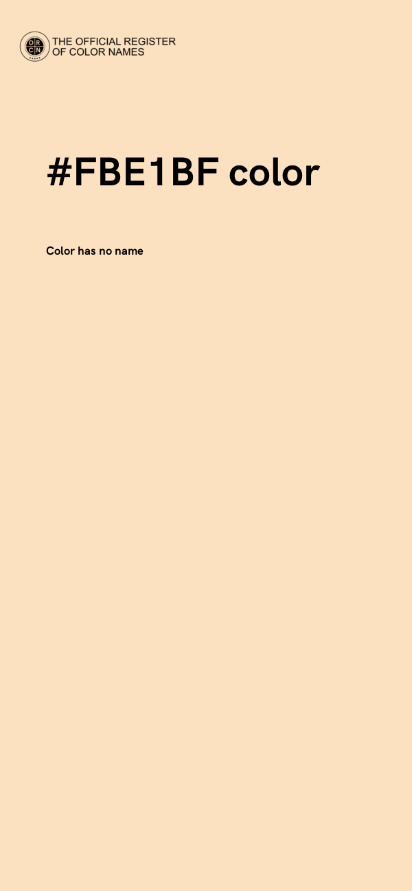 #FBE1BF color image