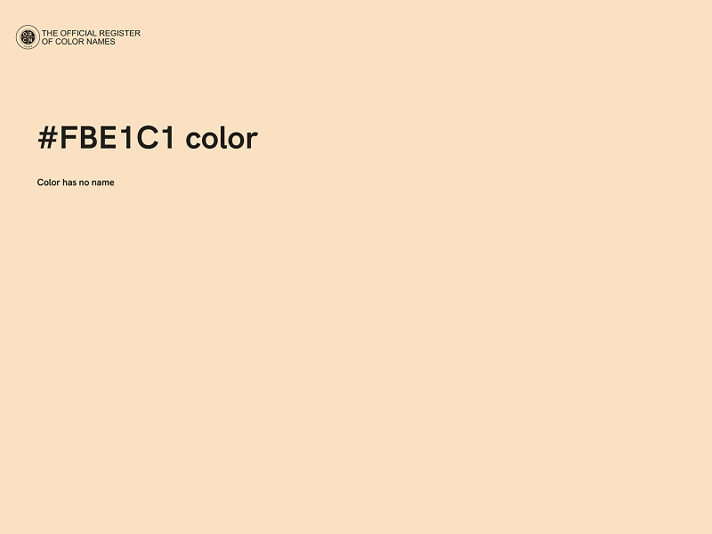 #FBE1C1 color image