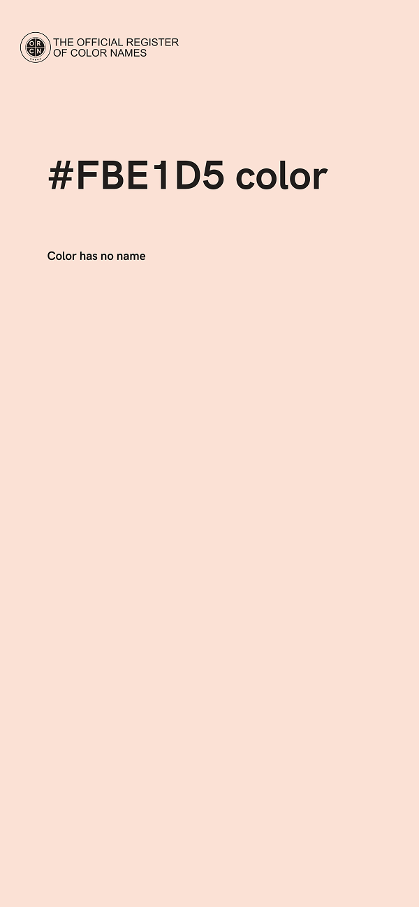 #FBE1D5 color image
