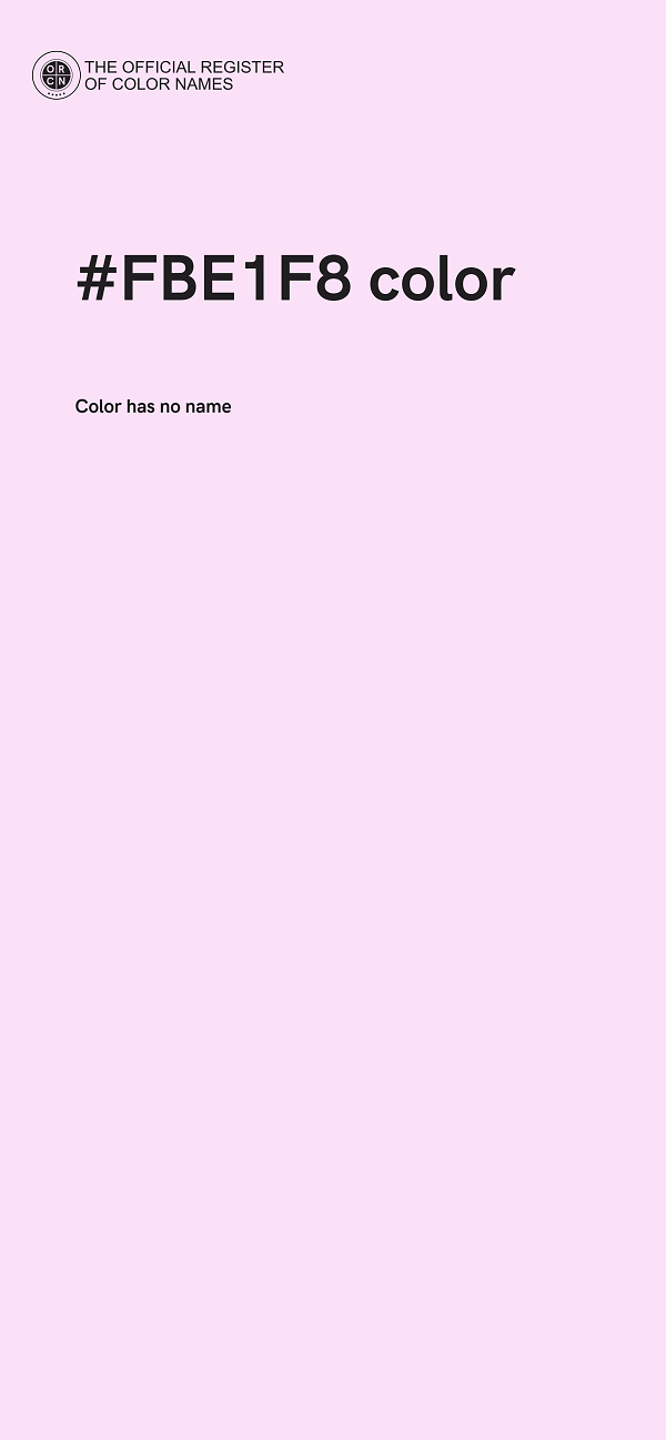 #FBE1F8 color image