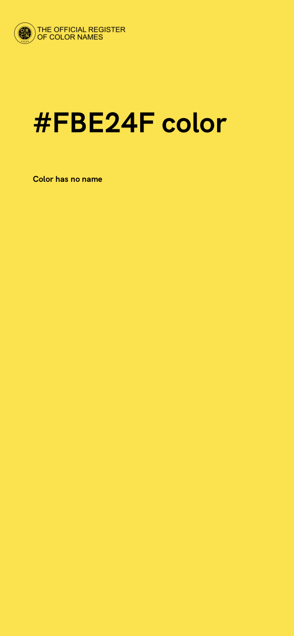 #FBE24F color image