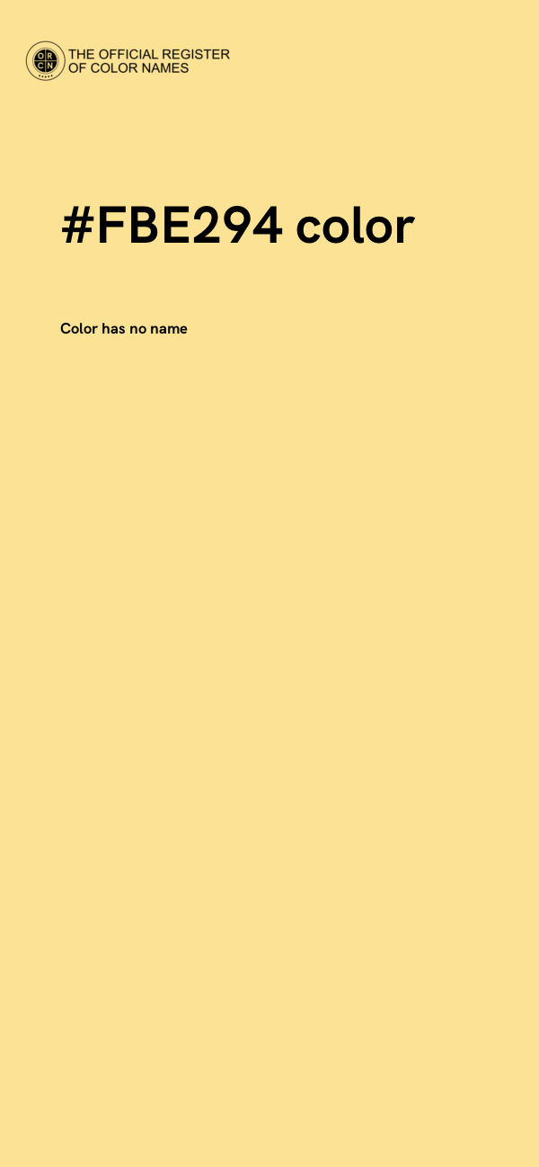 #FBE294 color image