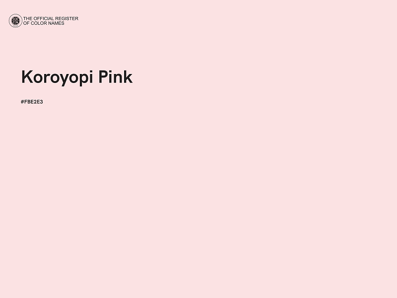 #FBE2E3 - Koroyopi Pink color image