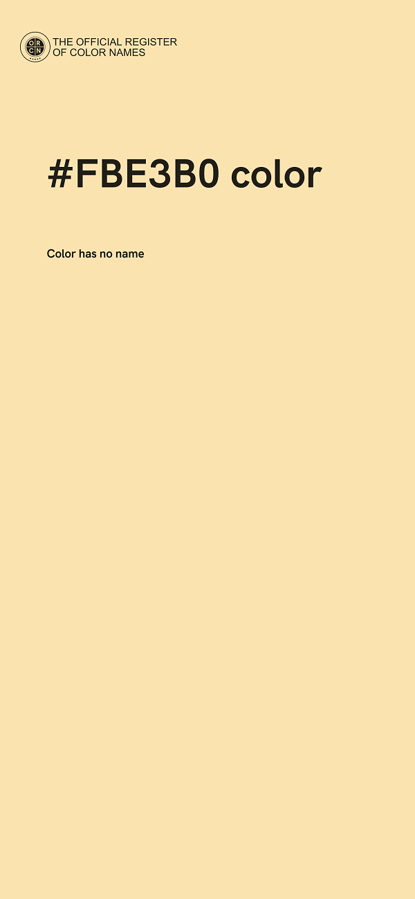 #FBE3B0 color image