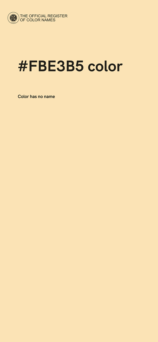 #FBE3B5 color image