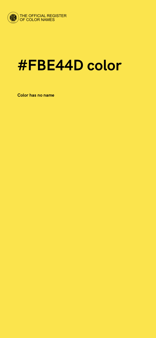#FBE44D color image