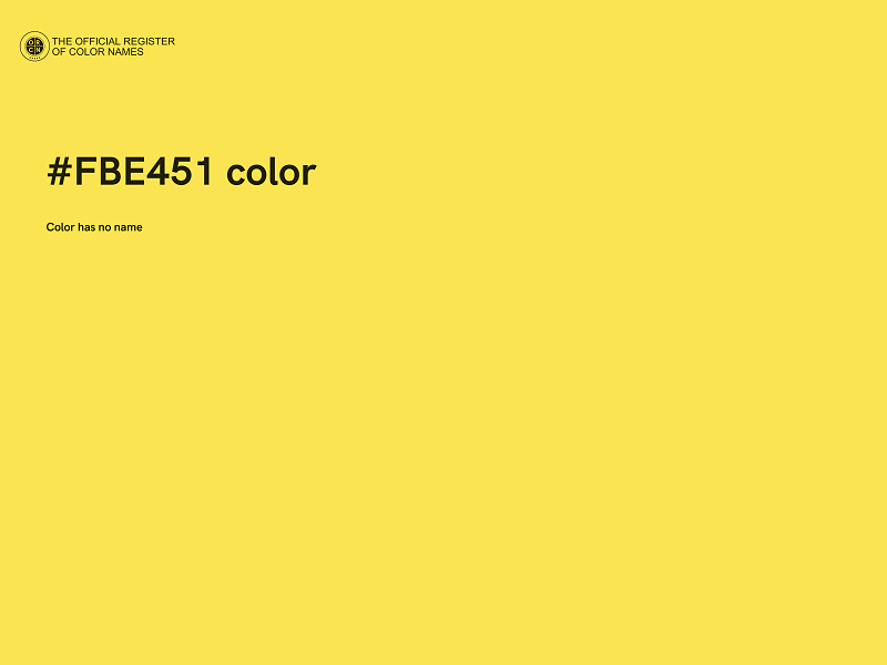 #FBE451 color image