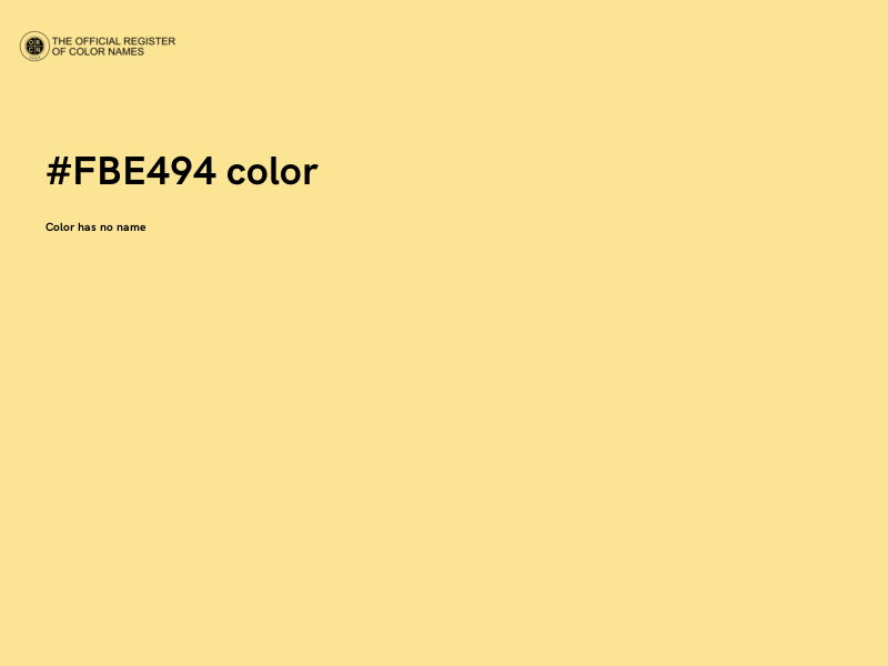 #FBE494 color image