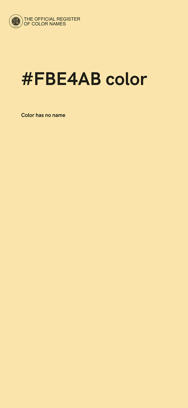 #FBE4AB color image