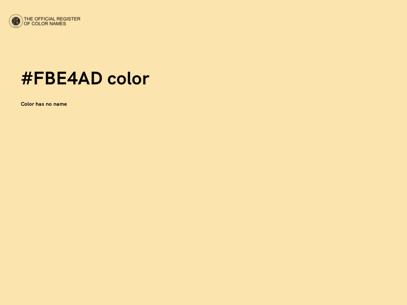 #FBE4AD color image
