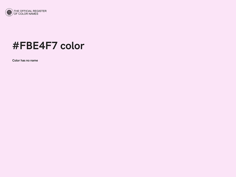 #FBE4F7 color image