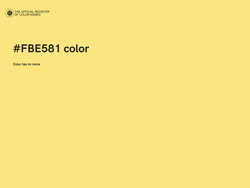 #FBE581 color image
