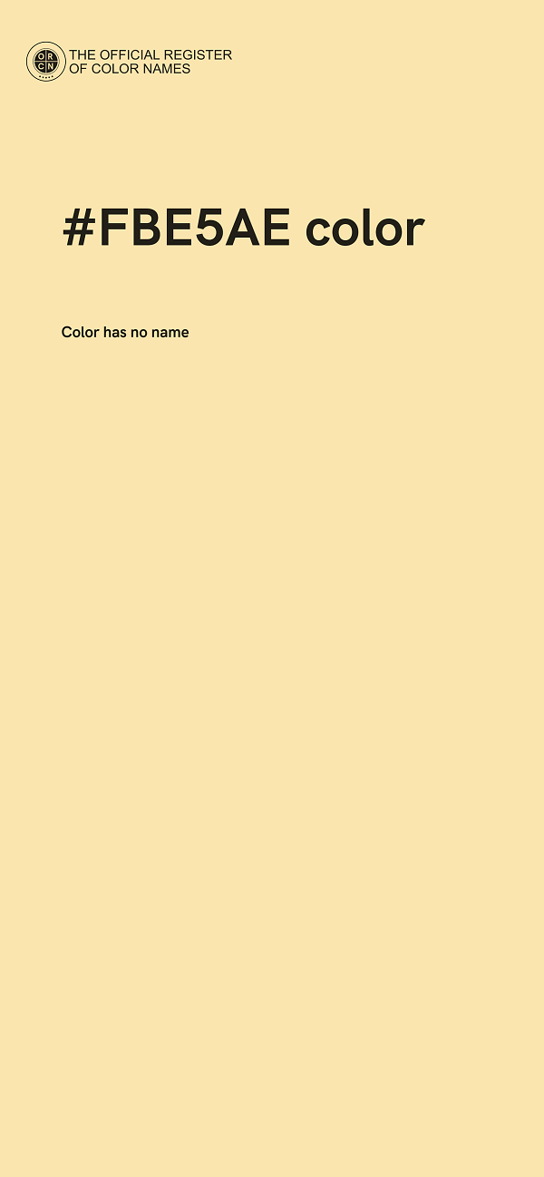 #FBE5AE color image