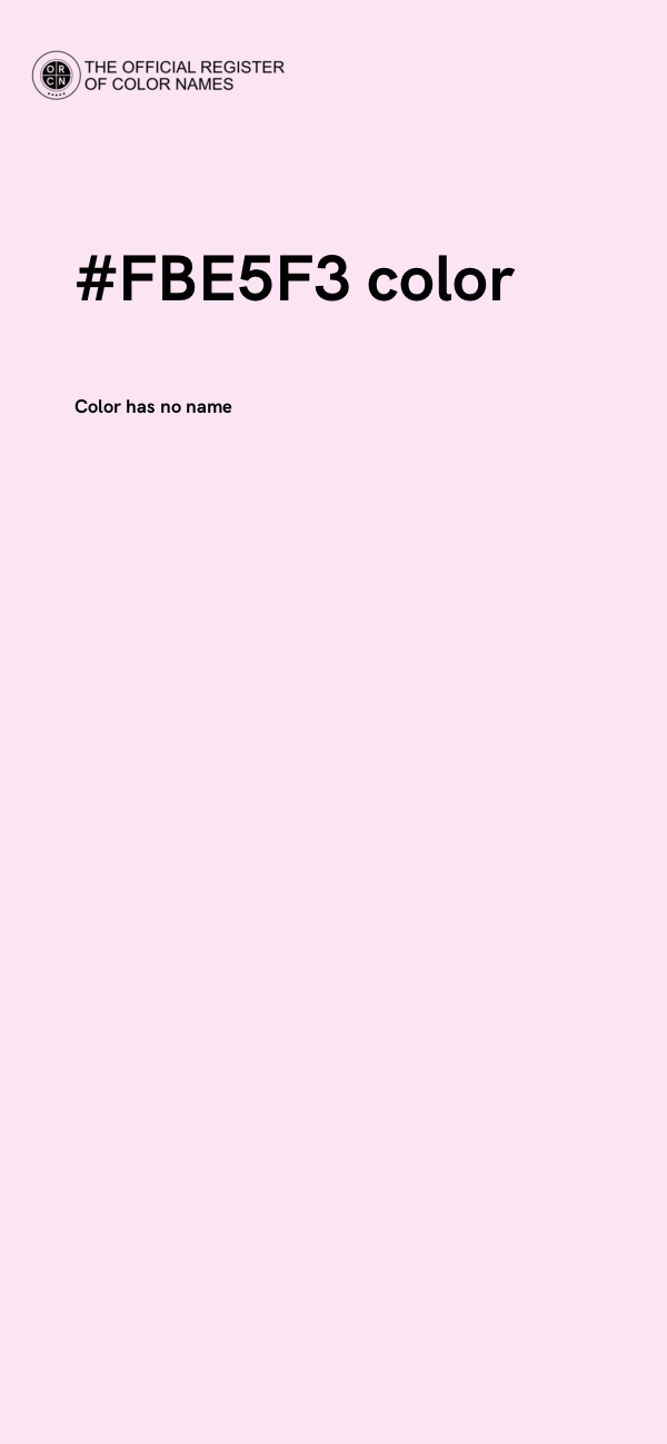 #FBE5F3 color image