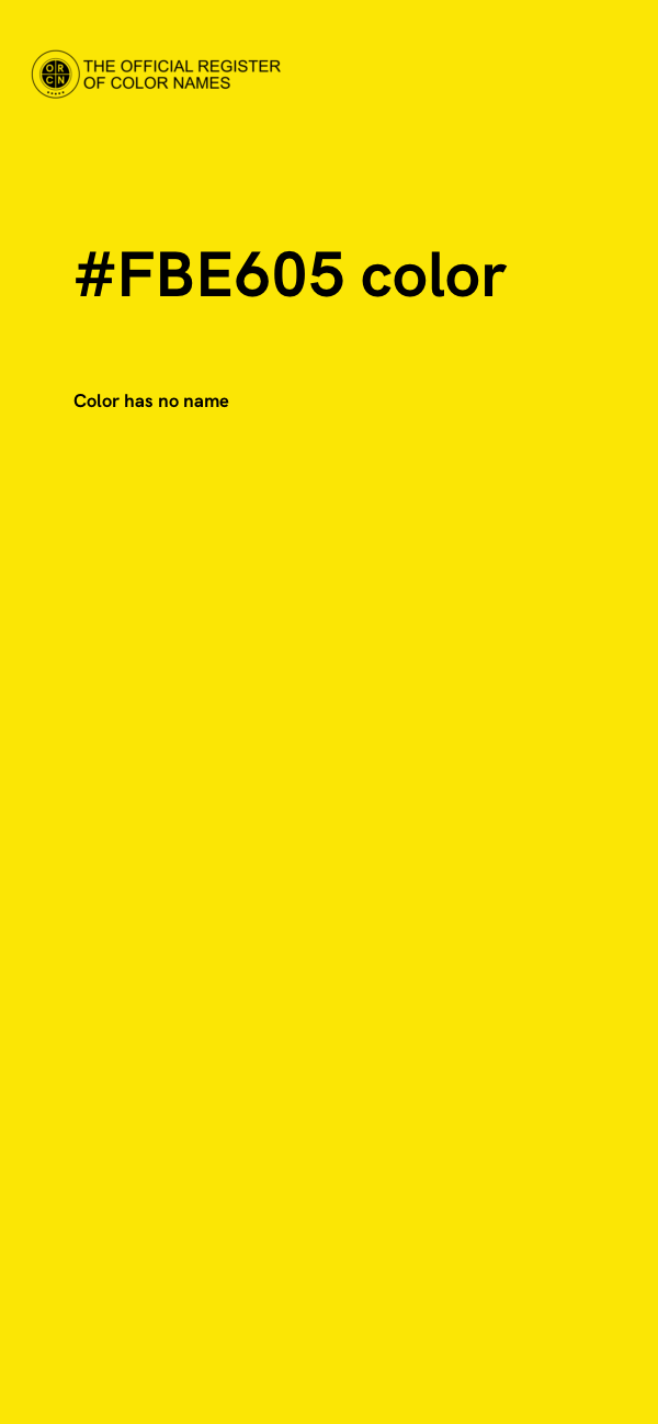 #FBE605 color image
