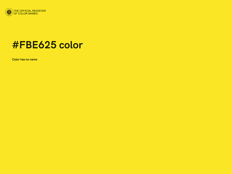 #FBE625 color image