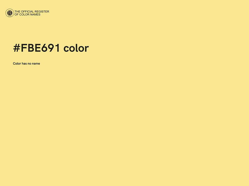 #FBE691 color image