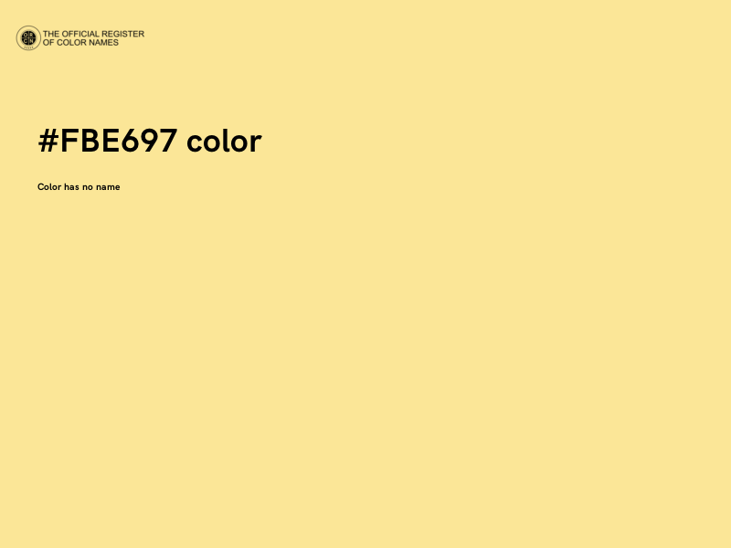 #FBE697 color image
