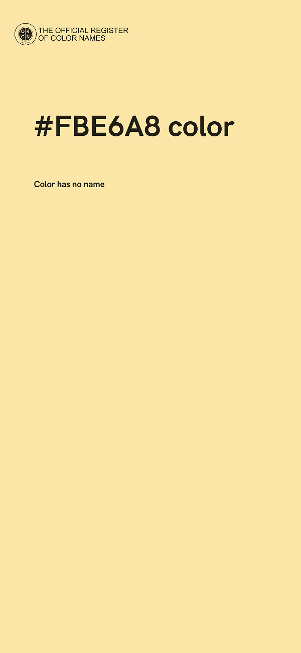 #FBE6A8 color image