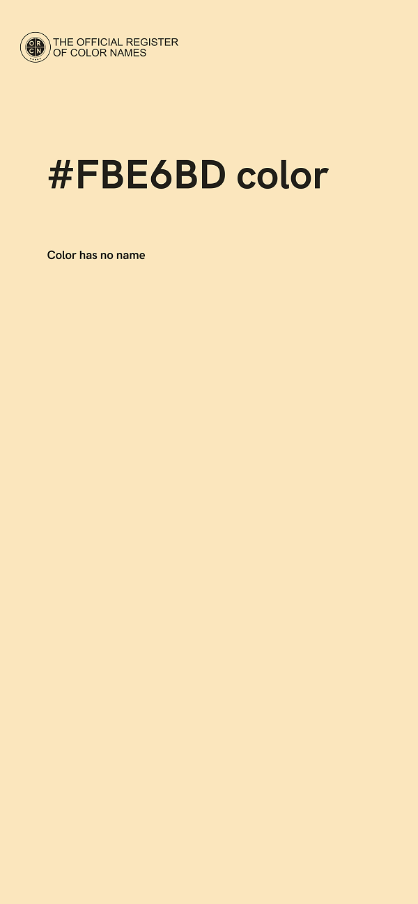 #FBE6BD color image