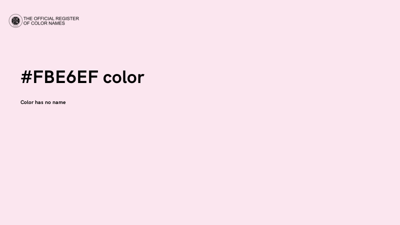 #FBE6EF color image
