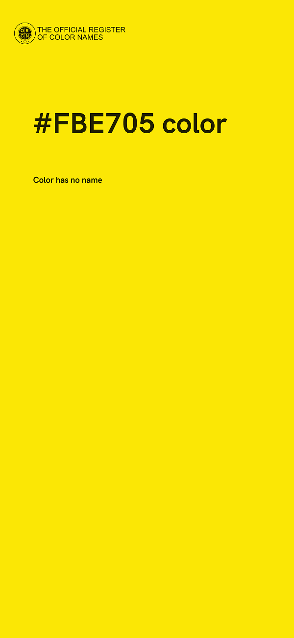 #FBE705 color image