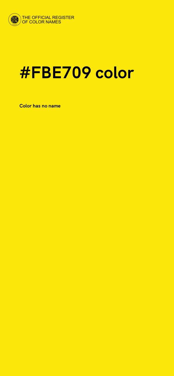 #FBE709 color image