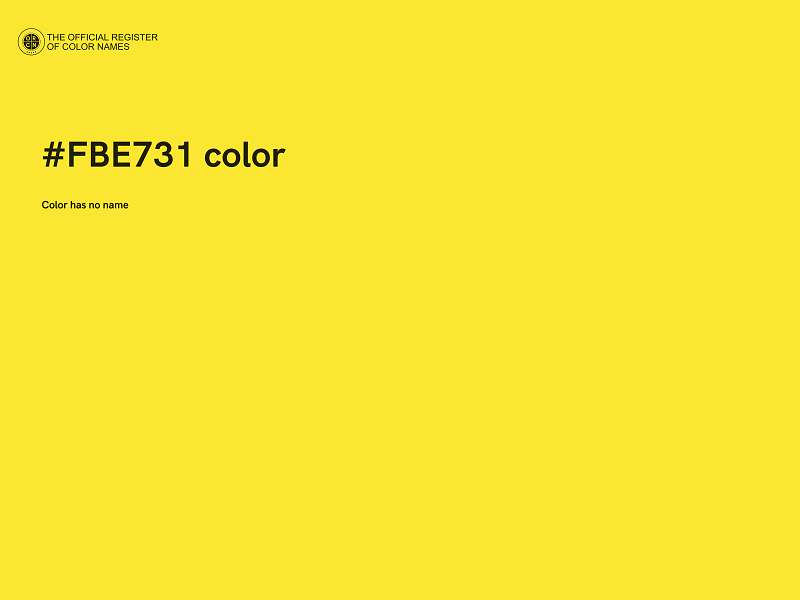 #FBE731 color image