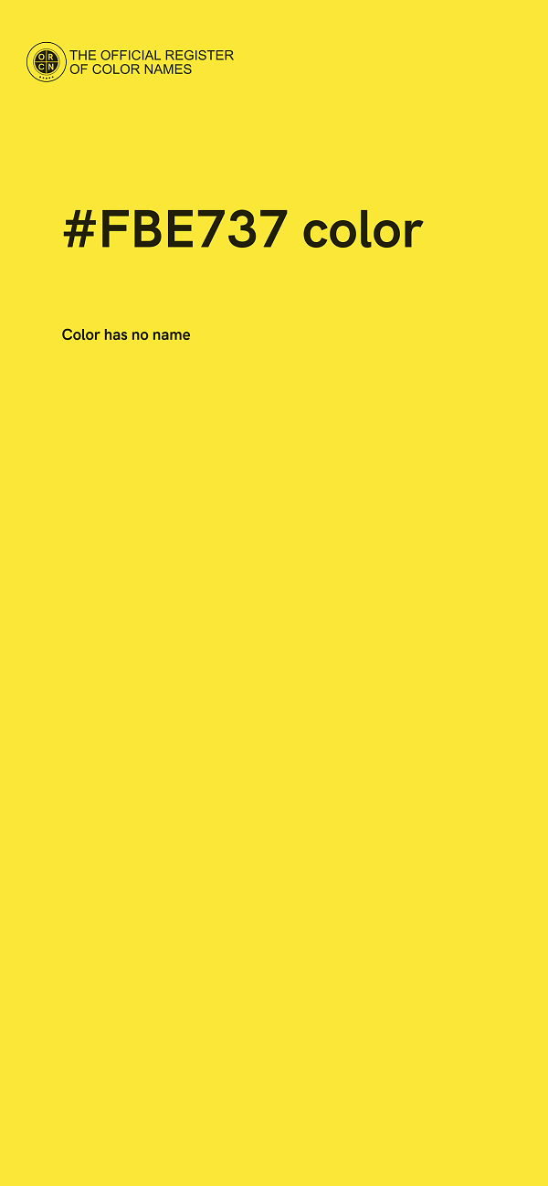#FBE737 color image