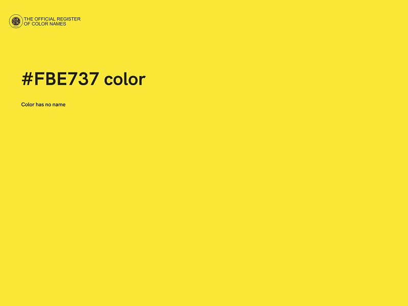 #FBE737 color image