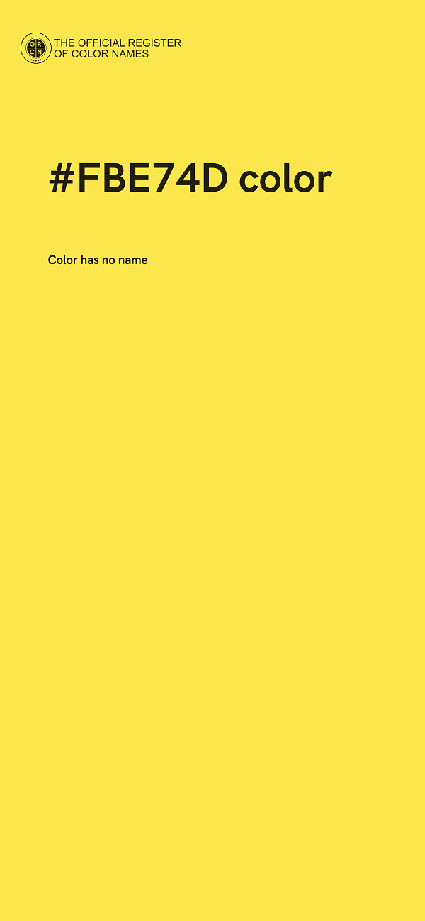 #FBE74D color image