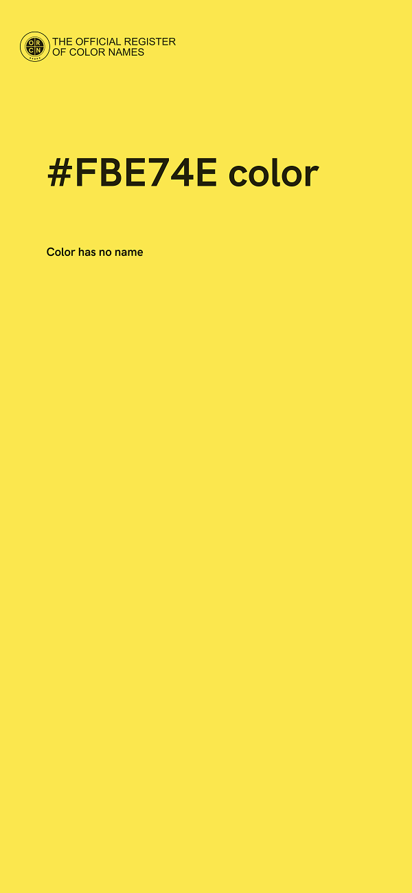 #FBE74E color image