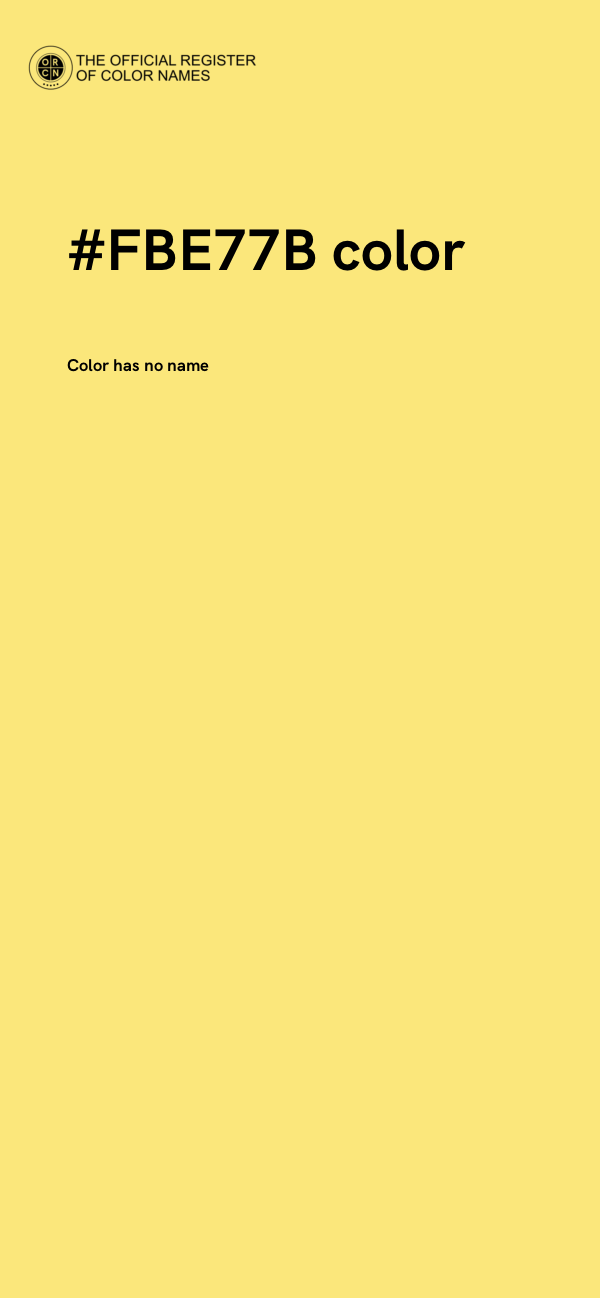 #FBE77B color image