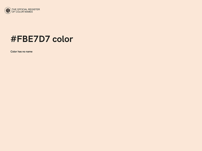 #FBE7D7 color image