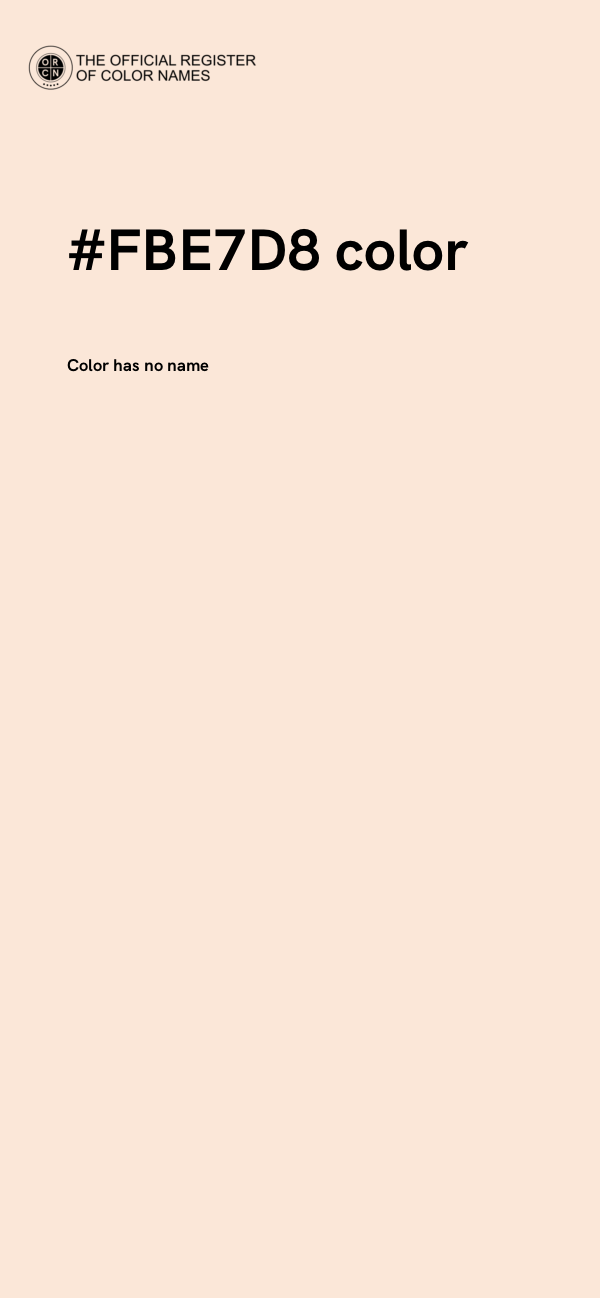 #FBE7D8 color image