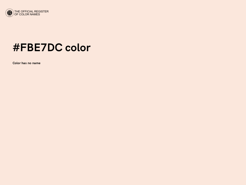 #FBE7DC color image
