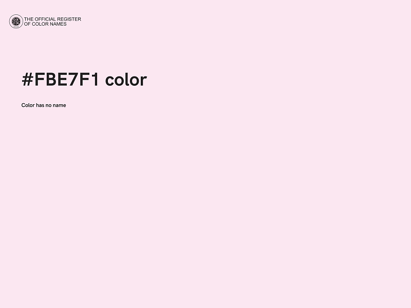 #FBE7F1 color image